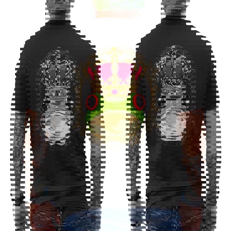 キングクイーン カエル ヒキガエル プリンセス 両生類 動物 カエル好き メンズTシャツ バックプリント