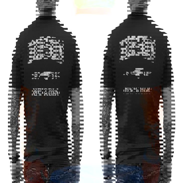 ギブソン ノースカロライナ Nc ビンテージ アスレチック スポーツデザイン メンズTシャツ バックプリント