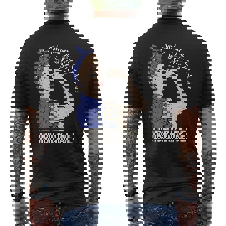 ギラン・バレー症候群啓発戦士 割れない彼女 メンズTシャツ バックプリント