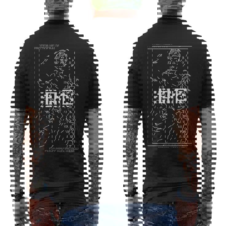 ギリシャ神話 エルメス 神々のメッセンジャー メンズTシャツ バックプリント