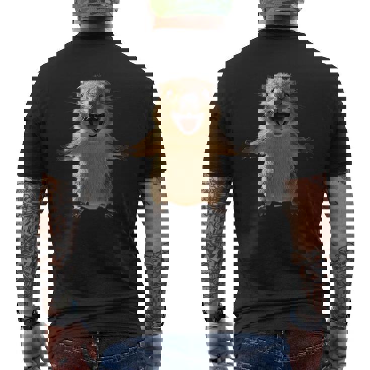 クオッカ・ビー・クオッカ クオッカとハッピー・スマイル メンズTシャツ バックプリント