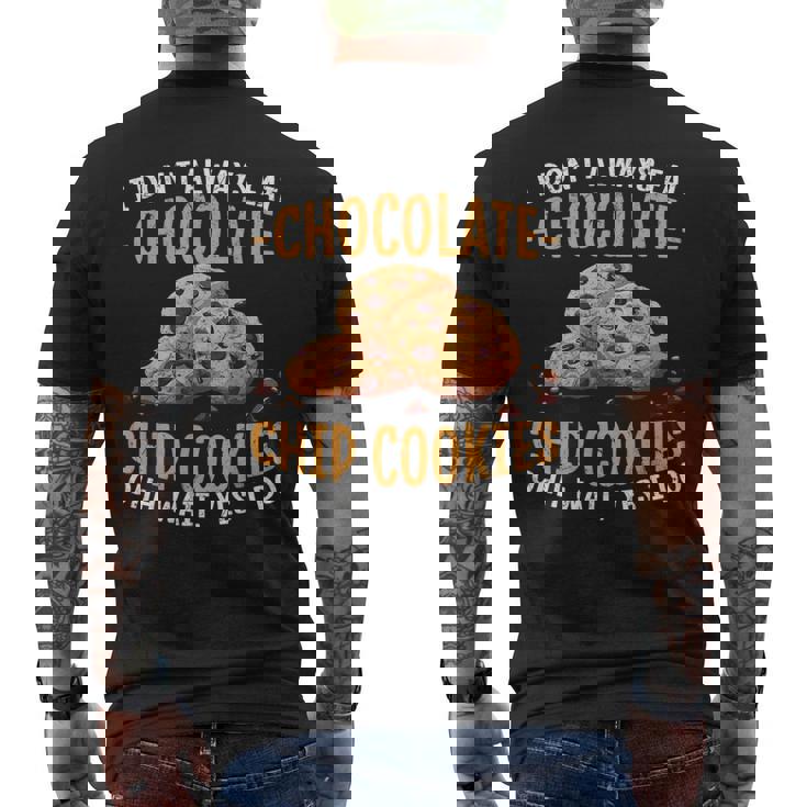 クッキーデザイン 面白いチョコレートチップクッキー メンズTシャツ バックプリント