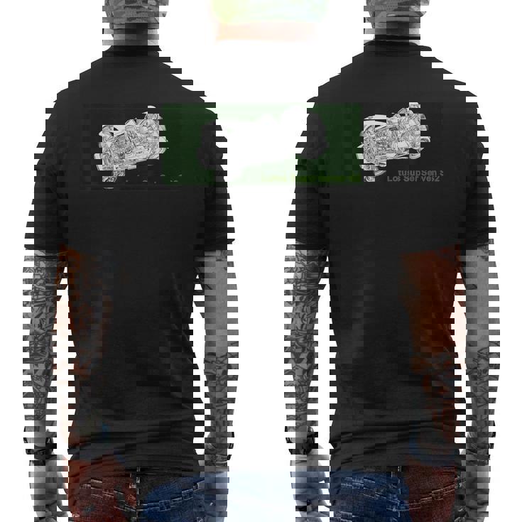 クラシック スーパーセブン2 コスワーススポーツカー コリンチャップマン メンズTシャツ バックプリント