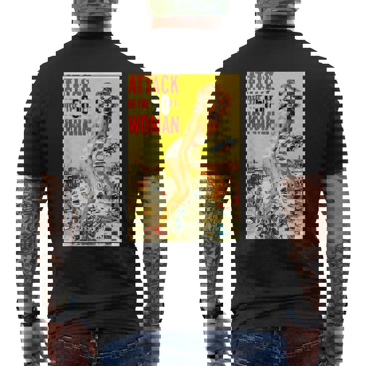 クラシック ハロウィン モンスター ポスター ホラー映画 メンズTシャツ バックプリント