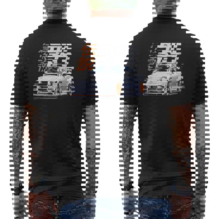 クラシック ホワイト レジェンダリー R34 リバティウォーク Jdm スカイライン メンズTシャツ バックプリント