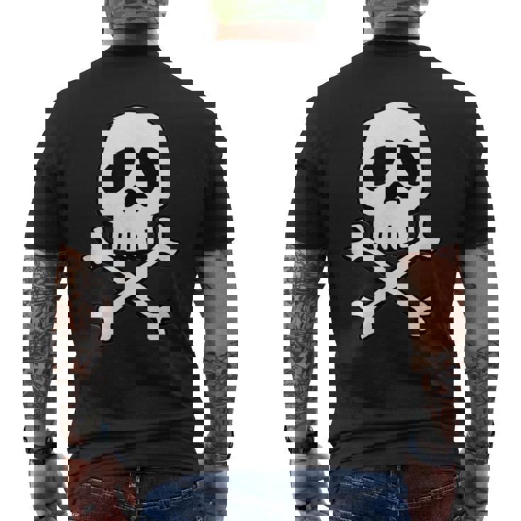 クラシック 宇宙 海賊 パンク スカル キャプテン ハロウィン メンズTシャツ バックプリント