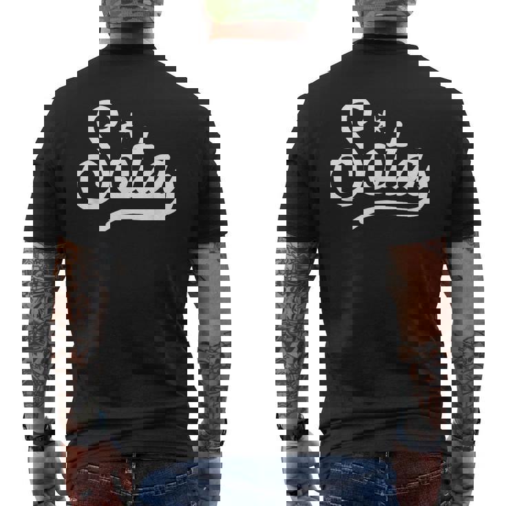 クラシックなミネソタ・ソタ州スクリプト 北極星 メンズTシャツ バックプリント