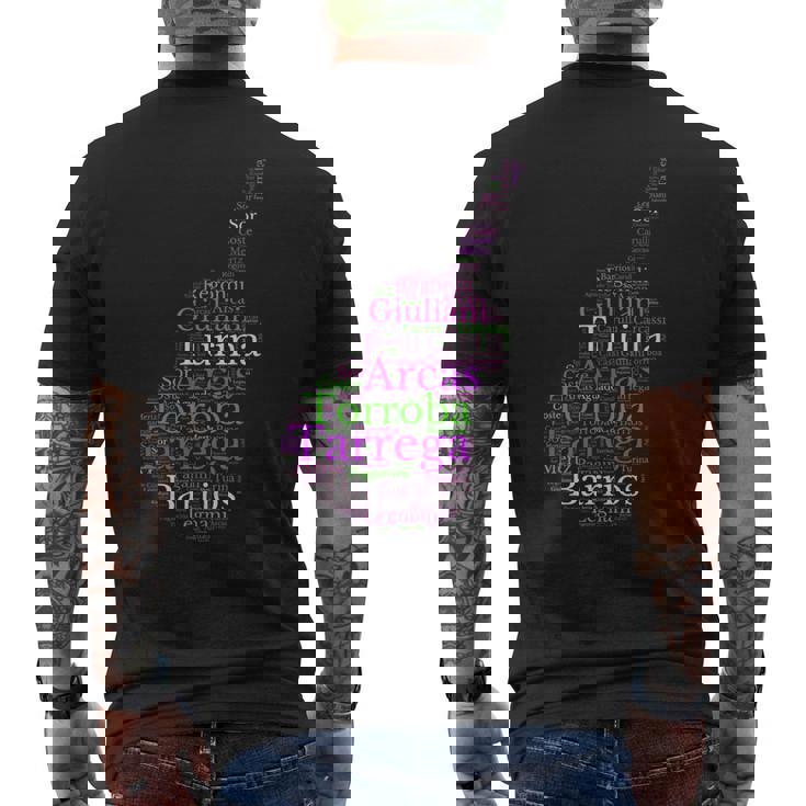 クラシックギター スペインギター メンズTシャツ バックプリント