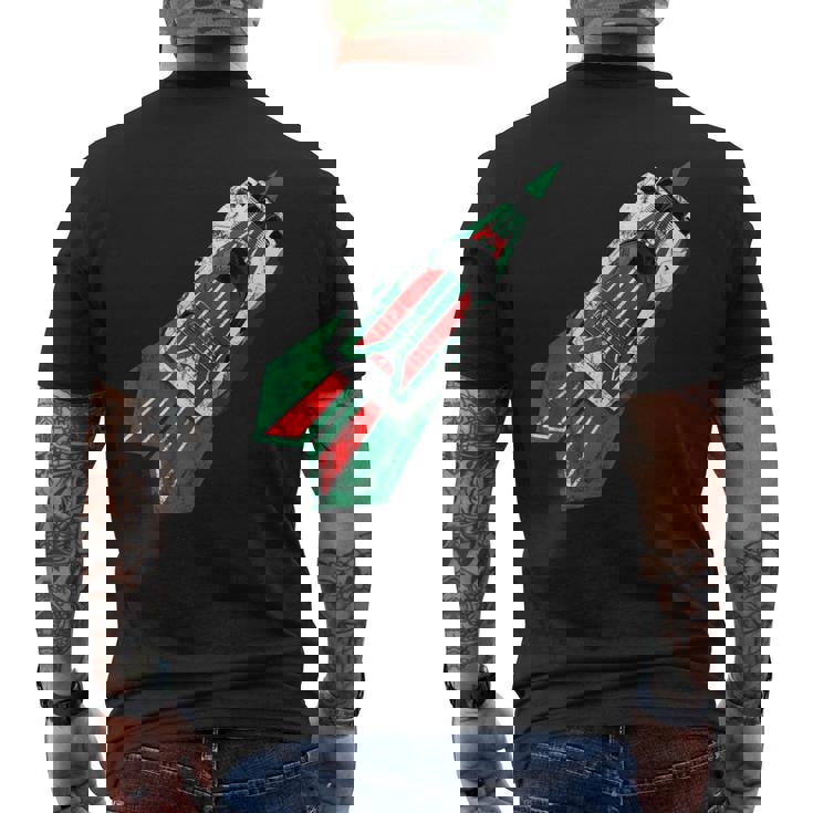 クラシックラリーカーヴィンテージカーレーシングとモータースポーツリバリー メンズTシャツ バックプリント