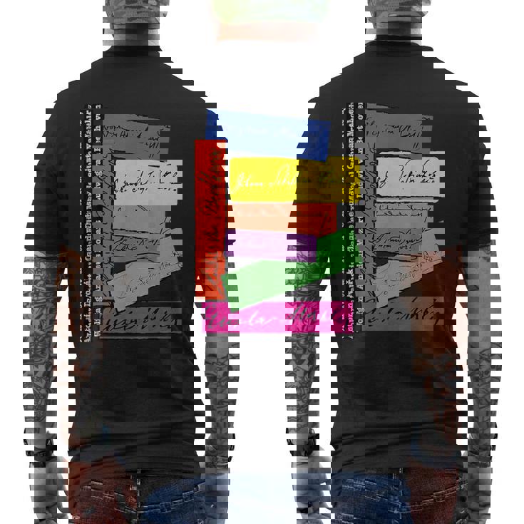 クラシック音楽作曲家 バッハ・ベートーヴェン・グスタフ・マーラー メンズTシャツ バックプリント