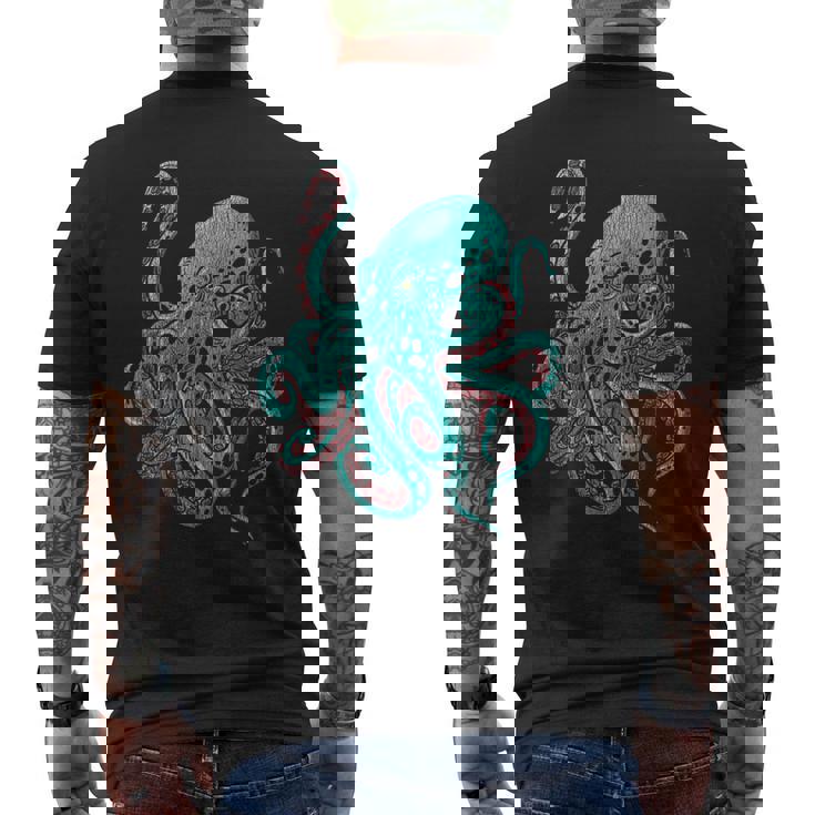 クラーケン タコ メンズTシャツ バックプリント