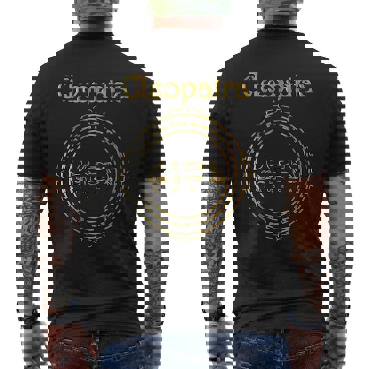 クレオパトラ エジプト女神ギフト 古代エジプトヒエログリフ メンズTシャツ バックプリント