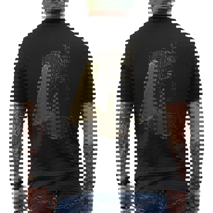 クレオパトラ 古代エジプト女王 ゴールデンファラオ アートデザイン メンズTシャツ バックプリント