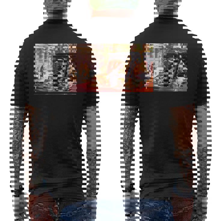 クレオパトラの毒をテストするアレクサンドル・カバネル1887 メンズTシャツ バックプリント