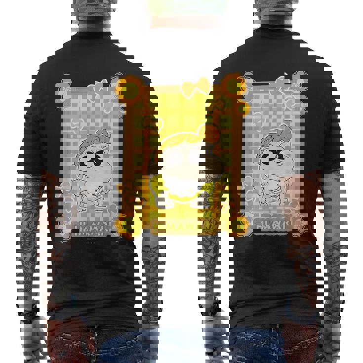 クレヨンしんちゃん ちょうちょとひまわり メンズTシャツ バックプリント