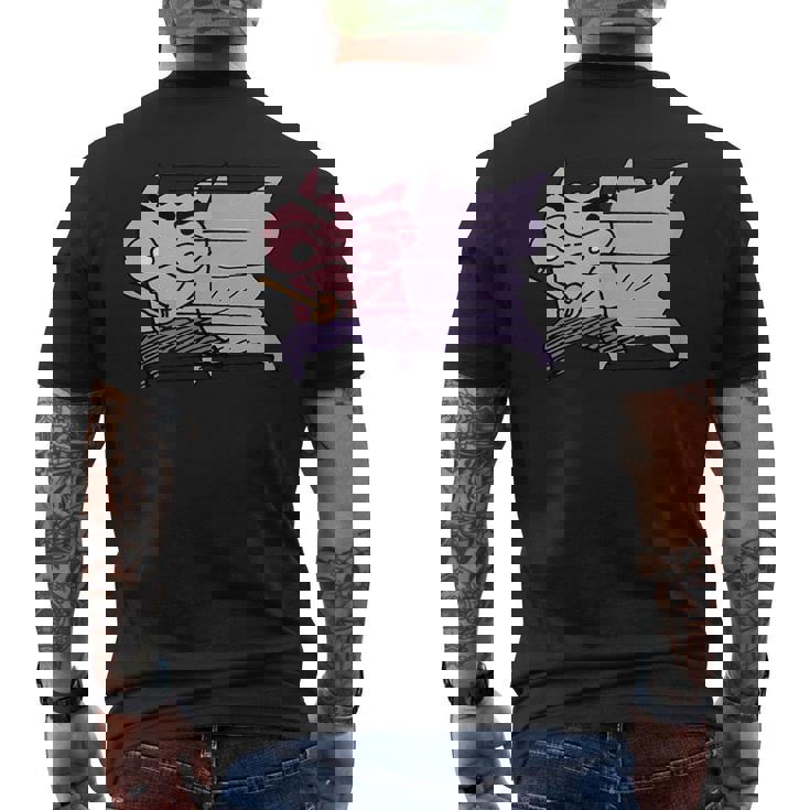 クレヨンしんちゃん ぶりぶりざえもん 瞬間移動 メンズTシャツ バックプリント