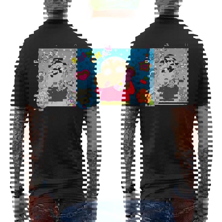 クレヨンしんちゃん 平成ごっこ しんちゃん メンズTシャツ バックプリント