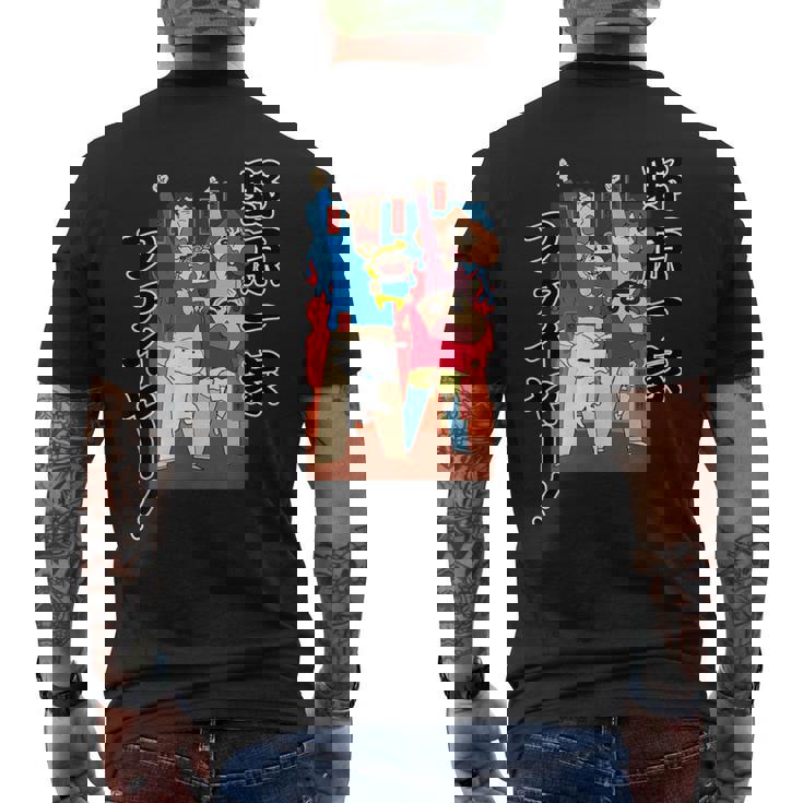 クレヨンしんちゃん 野原一家ファイヤー！！ メンズTシャツ バックプリント