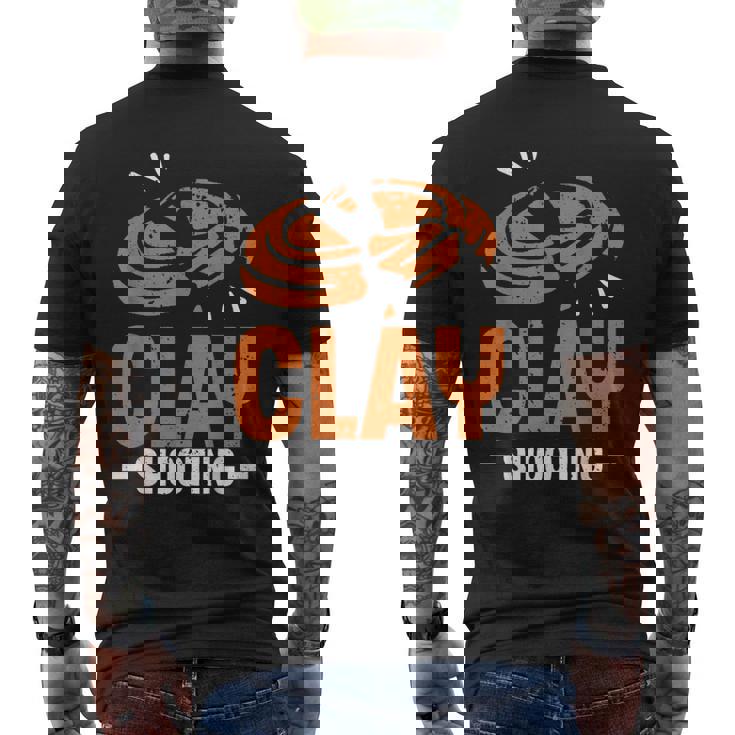 クレー射撃 トラップ からのプル ピジョン ショットガン クレー射撃 メンズTシャツ バックプリント