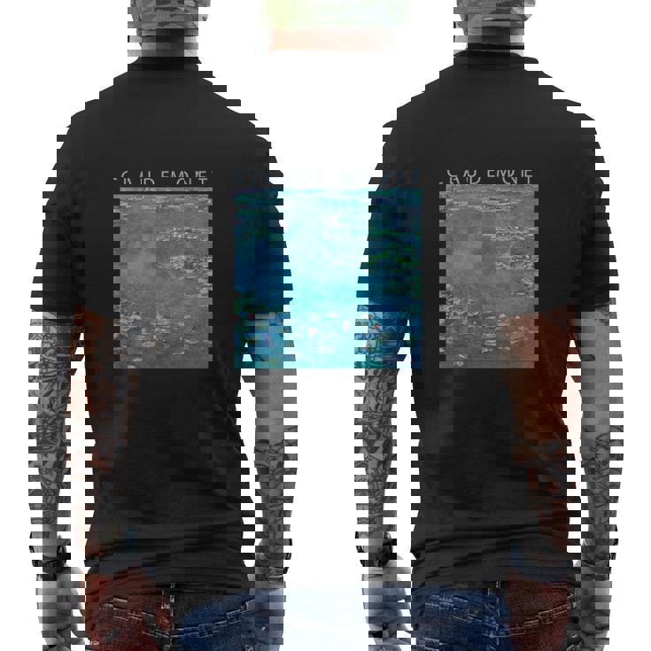 クロード モネ 面白いtシャツ 睡蓮 印象派 絵画 アート メンズ レディース 面白い 服 美術 油彩画 メンズTシャツ バックプリント