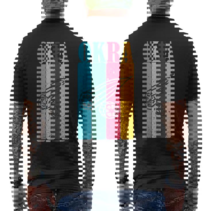 クール レトロ オクラ 70年代 80年代 90年代 オクラ Lovres 面白い ヴィンテージ オクラ メンズTシャツ バックプリント