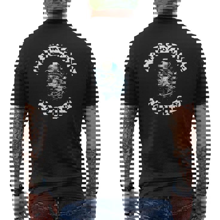 クール 釣り バス釣り おもしろ フィッシング ライフ グラフィック タイプ1 メンズTシャツ バックプリント