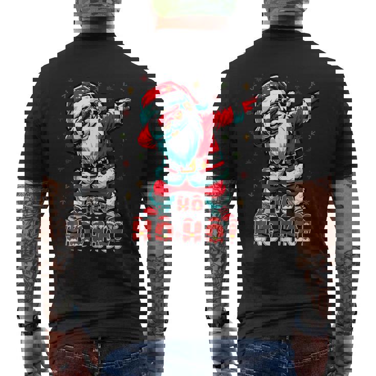 クールなサンタクロースダブダンシング クリスマス 面白いクリスマスダビング メンズTシャツ バックプリント