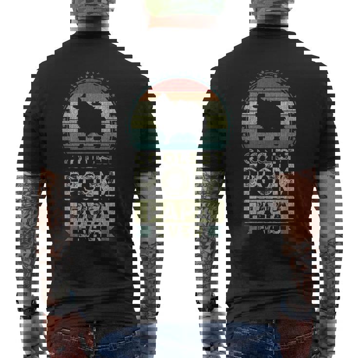 クールなポメラニアン・パパ、父の日 メンズTシャツ バックプリント