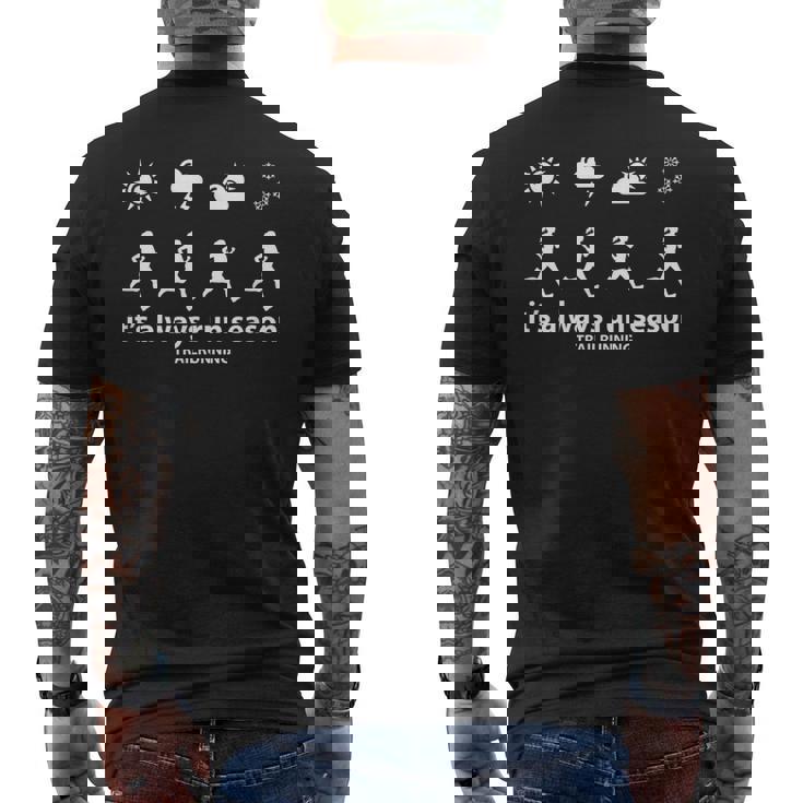 クールなランニングトレイルラン メンズTシャツ バックプリント