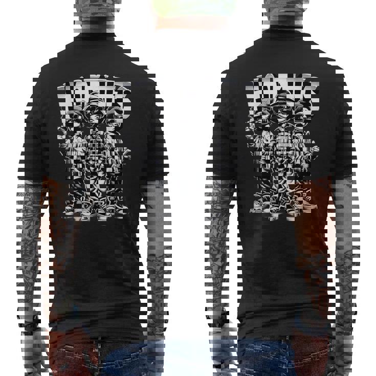 クールアーバンカルチャーチカーノラテン系メキシカンプライドホーミーズ メンズTシャツ バックプリント