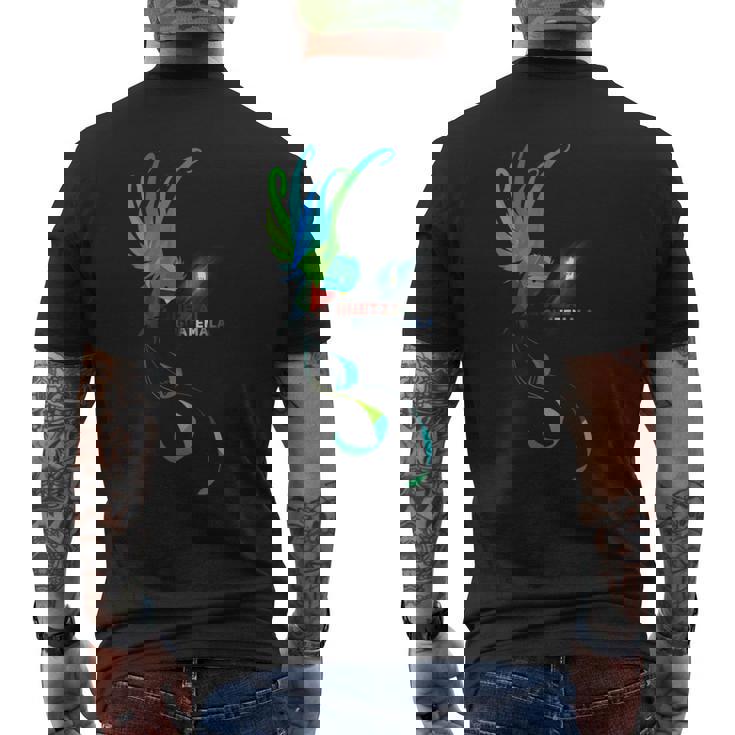 グアテマラ国立鳥 ケツァル メンズTシャツ バックプリント