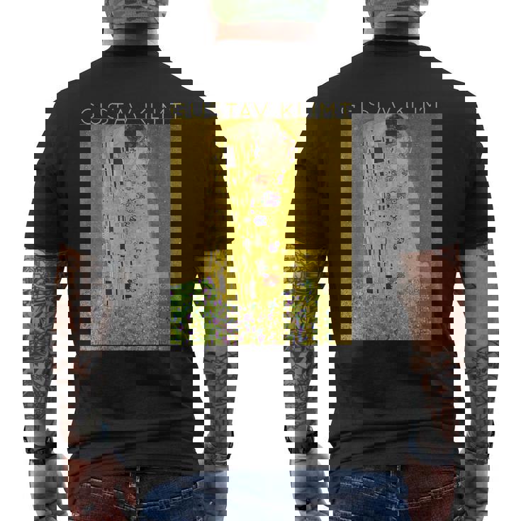 グスタフ・クリムト The Kiss アーティスト向け メンズTシャツ バックプリント