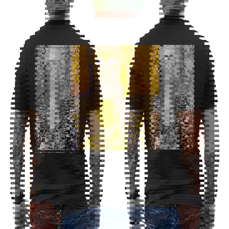 グスタフ・クリムト パラスアテナ アートデザイン メンズTシャツ バックプリント