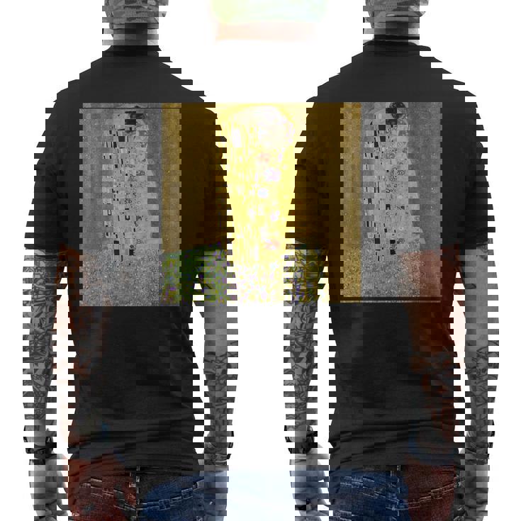 グスタフ・クリムトのキス 有名な絵画 メンズTシャツ バックプリント