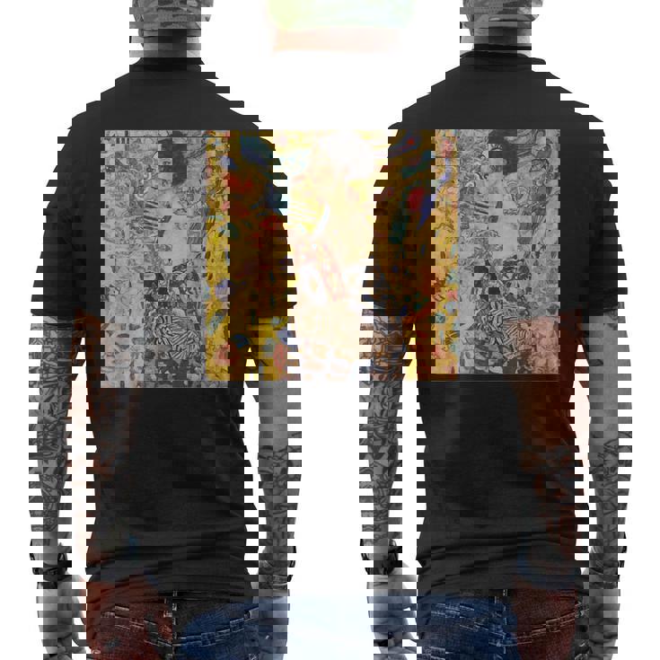 グスタフ・クリムト作「Lady With Fan」 メンズTシャツ バックプリント