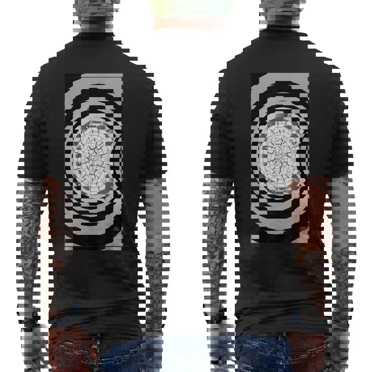 グッゲンハイム美術館 建築愛好家 ブラック&ホワイトデザイン メンズTシャツ バックプリント