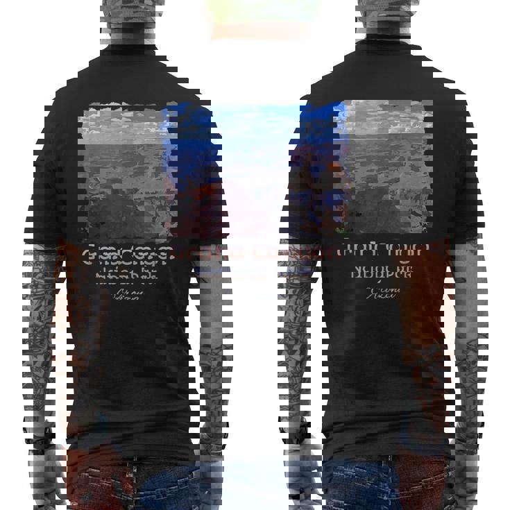 グランドキャニオン国立公園、アリゾナ州カラフルシーニックtシャツ メンズTシャツ バックプリント