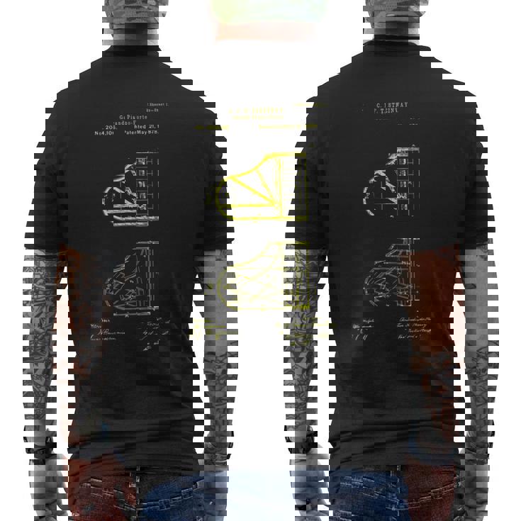 グランドピアノ パテントピアノプレイヤー おかしなピアニストのギフト メンズTシャツ バックプリント