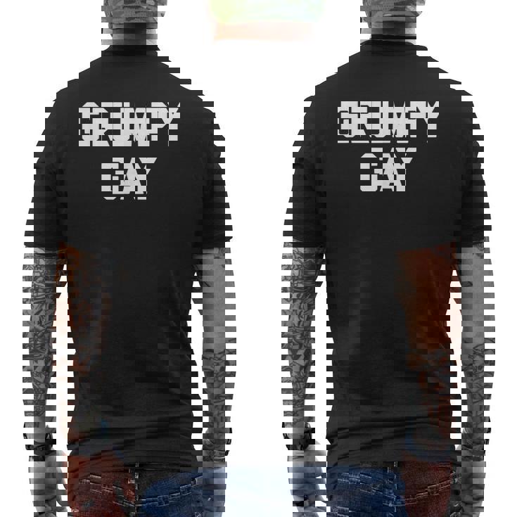 グランピーゲイシャツ 面白いことわざ皮肉ゲイプライド Lgbtqゲイ メンズTシャツ バックプリント