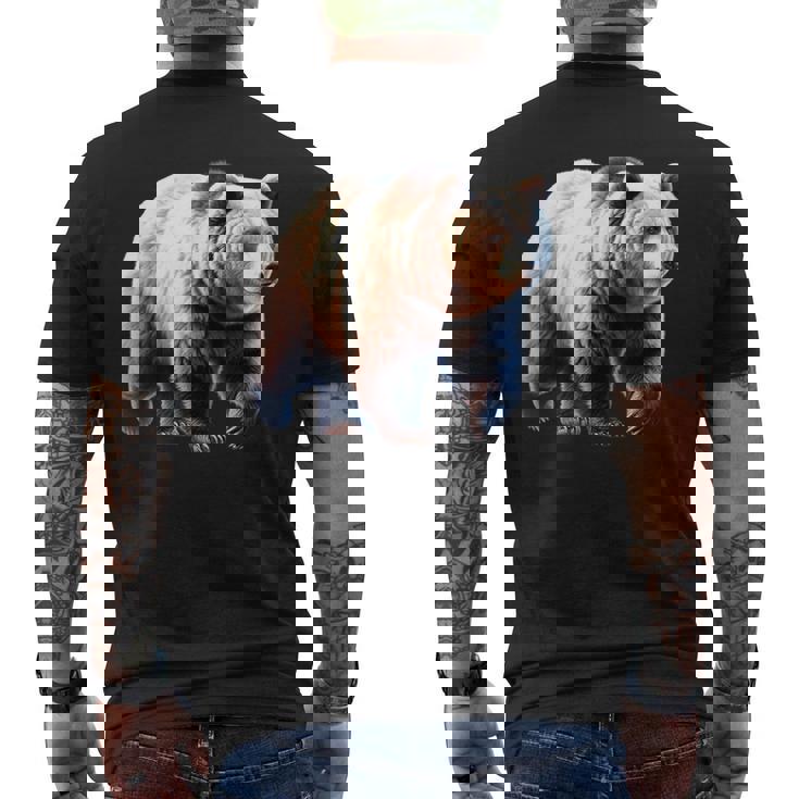 グリズリーベア×ヒグマ メンズTシャツ バックプリント