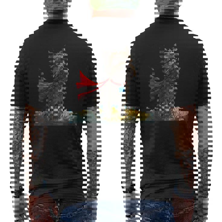 ケアンテリア犬 ケアンテリア メンズTシャツ バックプリント