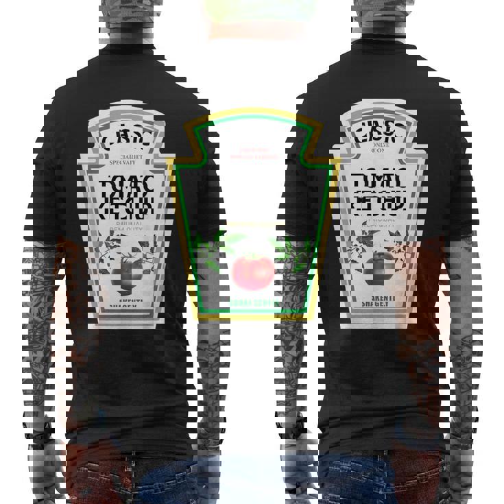 ケチャップ ハロウィン 2024 コスチューム マスタード 調味料 メンズTシャツ バックプリント