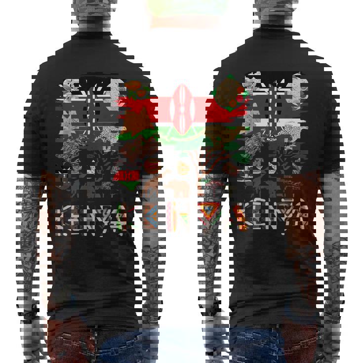 ケニア国旗の衣装のアイデア ケニアフード&ケニア国旗 メンズTシャツ バックプリント