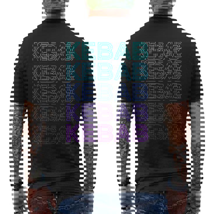 ケバブドーナーケバブケバップレトロ メンズTシャツ バックプリント