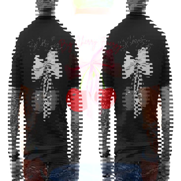 コケット さくらんぼのリボン ビッグチェリー エネルギー キュート コケット メンズTシャツ バックプリント
