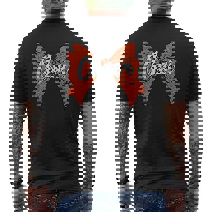 コケット オレンジ チア リボン スポーツ チアリーダー チアリーディング メンズTシャツ バックプリント