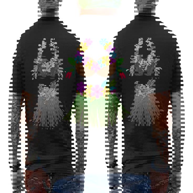 ココナッツブラ レイ 花 草 スカート フラ パーティー ハロウィン メンズTシャツ バックプリント