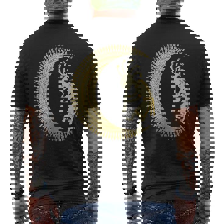 ココペリ ノーブル ハーフムーン 曼荼羅 3 ファンファン ファン ファン メンズTシャツ バックプリント