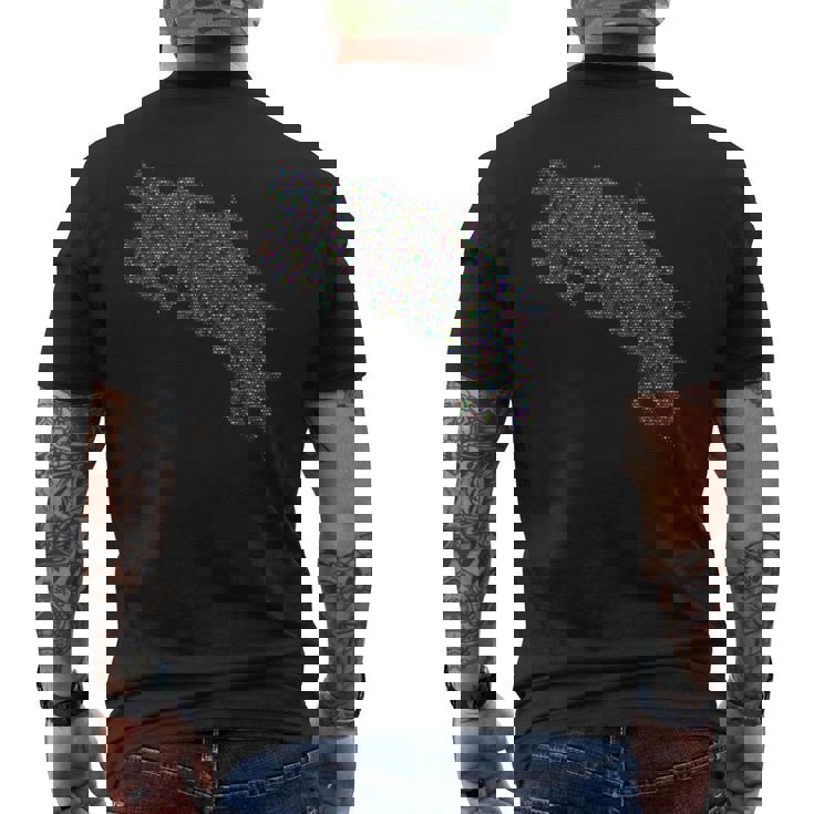 コスタリカ 地図 コスタリカ 誇り メンズTシャツ バックプリント