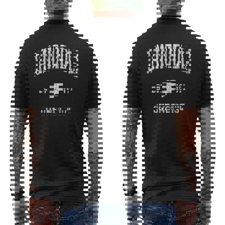 コネチカット州キャノンデールctビンテージアスレチックスポーツデザイン。 メンズTシャツ バックプリント